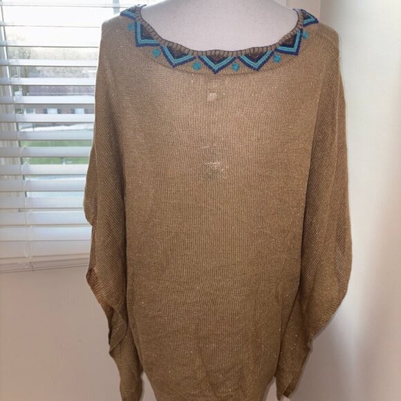 NEW NWT CHICO'S Nicki Knit Peri Poncho Beaded Size S/M - Picture 16 of 16